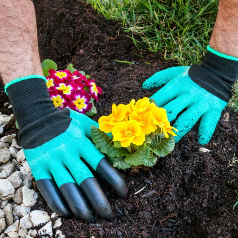 Greenhouse strapabíró kerti kesztyű szett 4 karommal, ásáshoz, kerti munkálatokhoz (BBM) (2)
