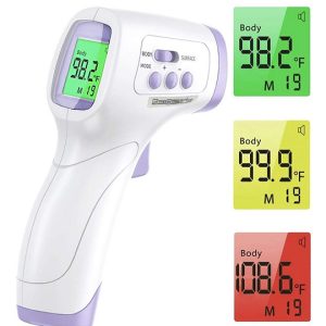 Érintés nélküli infrás, digitális lázmérő/hőmérő LCD kijelzővel - mérés 1mp (BBV) (BBL) - Image 5