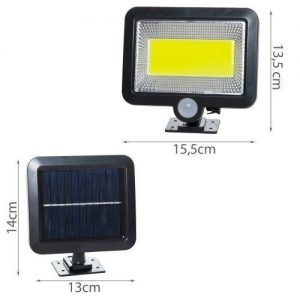 Napelemes 100 LED-es reflektor mozgásérzékelővel - tartós és időjárásálló, mozgás és alkonyat érzékelővel (BBL) - Image 6