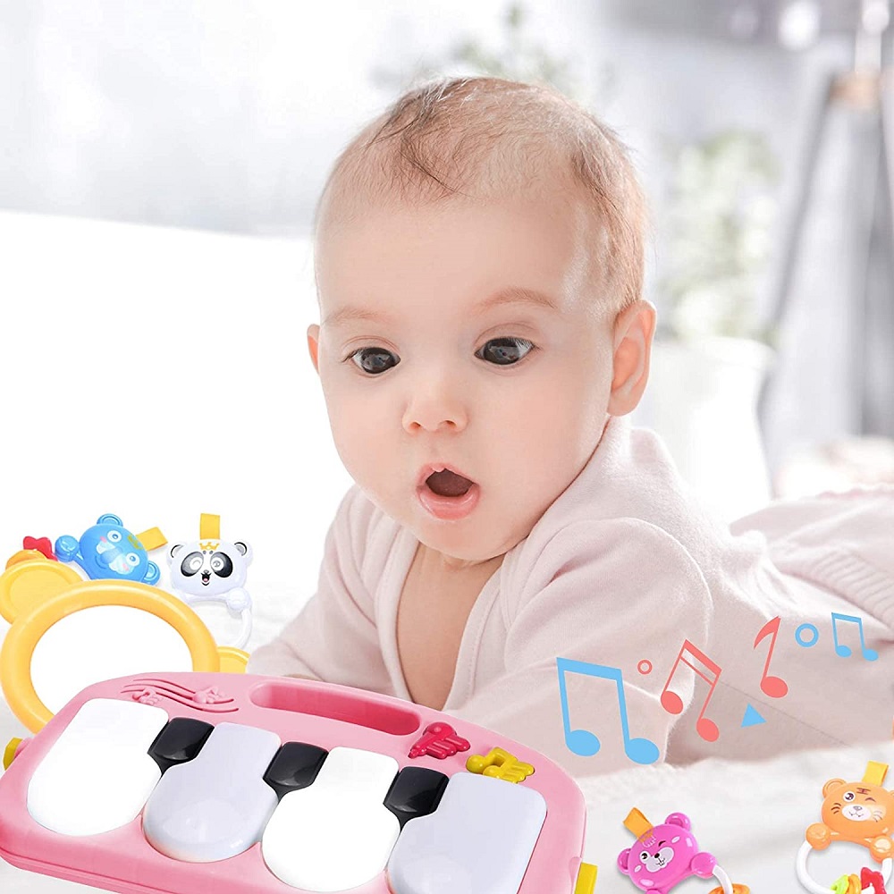 Piano Fitness baba játszószőnyeg – rózsaszínlila (BBJ)t