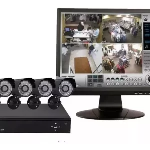 Komplett megfigyelő rendszer, 4 csatornás megfigyelő központtal és 4 darab kamerával - IP66 védelemmel és 24 infravörös LED-del (BBV) - Image 3