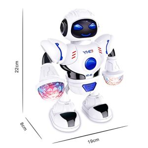 Táncoló, zenélő világító robot - karjában LED lámpákkal, forgó fénysugarakkal HT-01 (BBJ) - Image 8