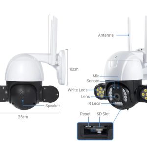 Vezeték nélküli VRT-C28 Wifi Smart kültéri, éjjellátó, vízálló kamera - távolról vezérelhető (BBV) - Image 5