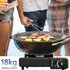 Hordozható kemping gázfőző alumínium égőfejjel és piezo automatikus gyújtóval (BBV) - Image 4