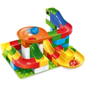 54 részes, kreatívan építhető, puzzle versenypálya, játékgolyókkal (BBJ) - Image 5