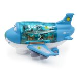 Kinyitható játék repülő, kivehető utasokkal, kék11