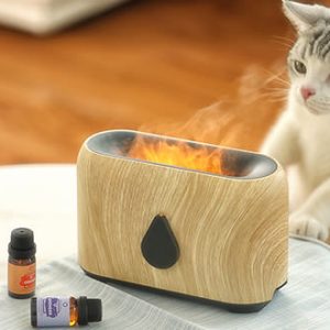 Flame aroma diffúzor valósághű láng effekttel és csepp alakú bekapcsoló gombbal - 240 ml , USB (BBV) - Image 5
