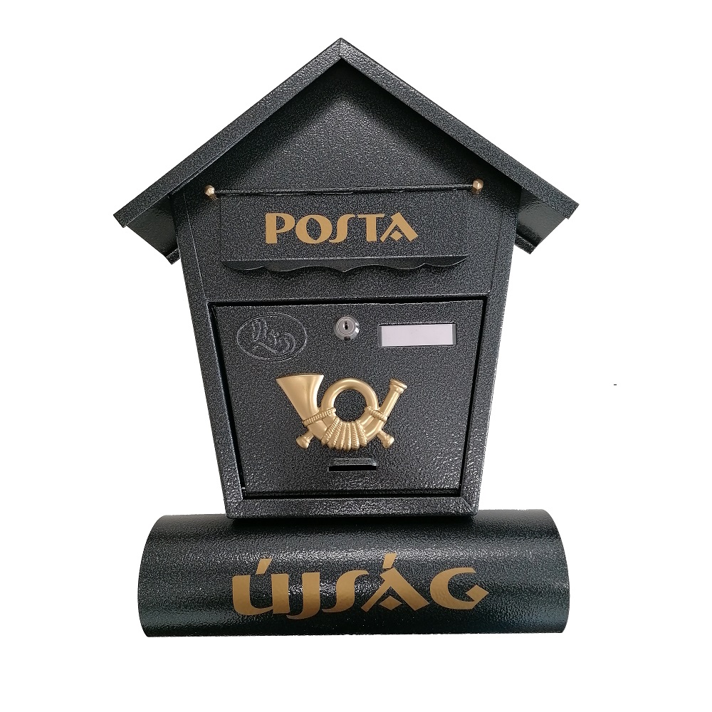 Utcai postaláda újságtartóval – grafitszürke (2)
