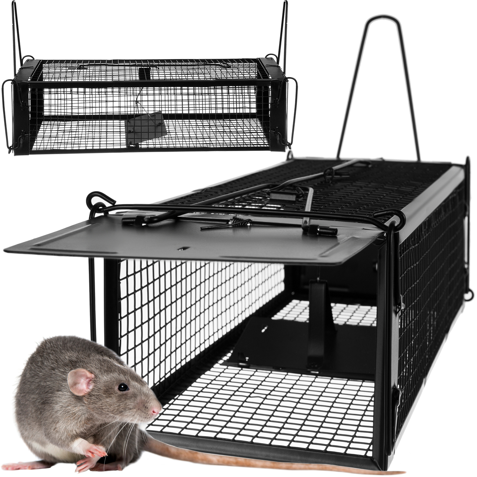 Nagy méretű, élvefogó rágcsálócsapda egerek, patkányok és nyestek ellen – 43 x 15 x 12 cm (BB-19051) (12)