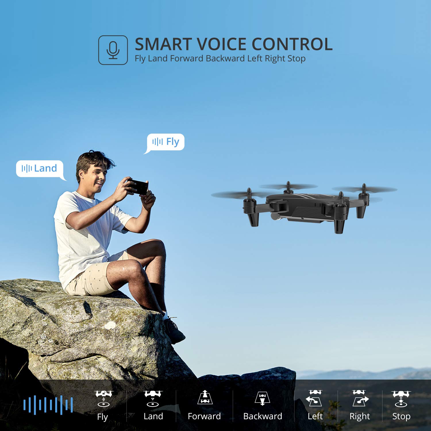 DeercD20 kamerás mini drón távirányítóval – 360°-ban átfordul (6)