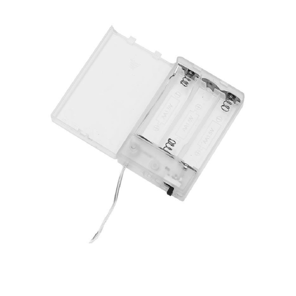 100 LED-es beltéri, elemmel működő fényfűzér – 10 m, hideg fehér (BB-7267) (1)