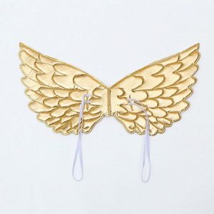 Farsangi unikornis jelmez kislányoknak szivárványszínű ruhával, fejdísszel és szárnyakkal - S méret - 110 cm magasságra (BBJ) - Image 5