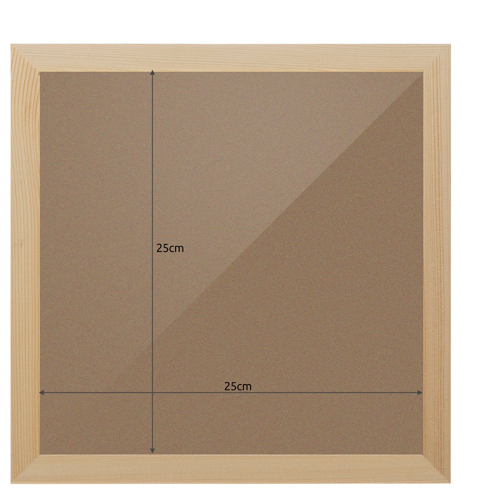 Fenyő képkeret, strasszkő és gyémánt kirakókhoz – 25 x 25 cm, barna szín (BB-19919) (2)