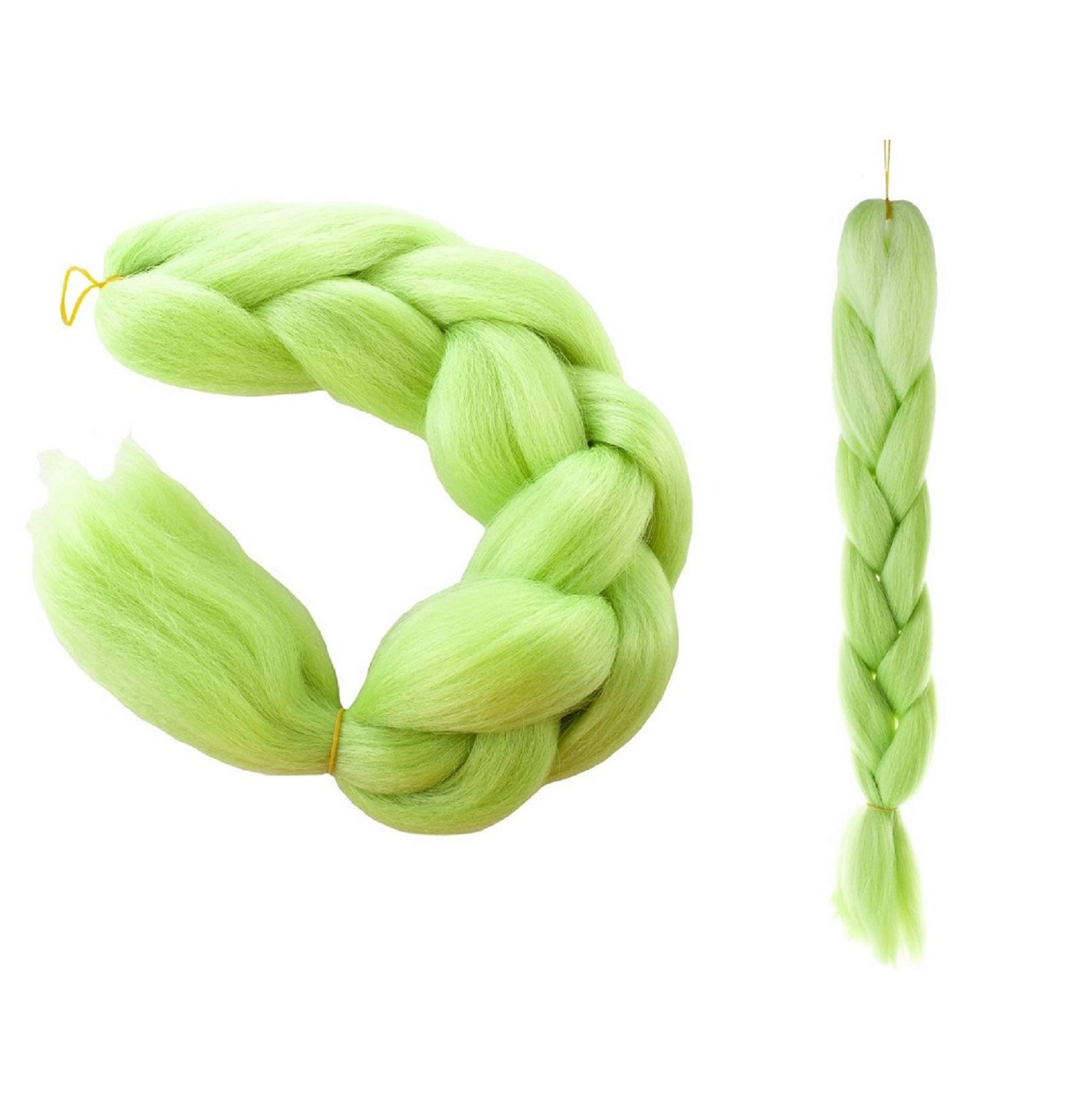 Formázható szintetikus hajfonat, farsanghoz, partikhoz, leánybúcsúra – 60 cm, zöld (BB-10352) (1)