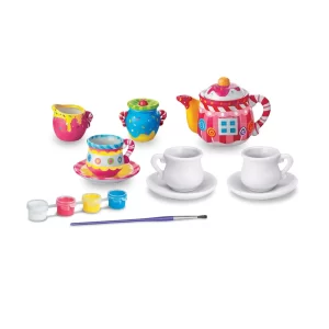 15 db-os 2in1 kifesthető porcelán teás készlet gyerekeknek - kreatív játék és babakonyha felszerelés (BBJ) - Image 4