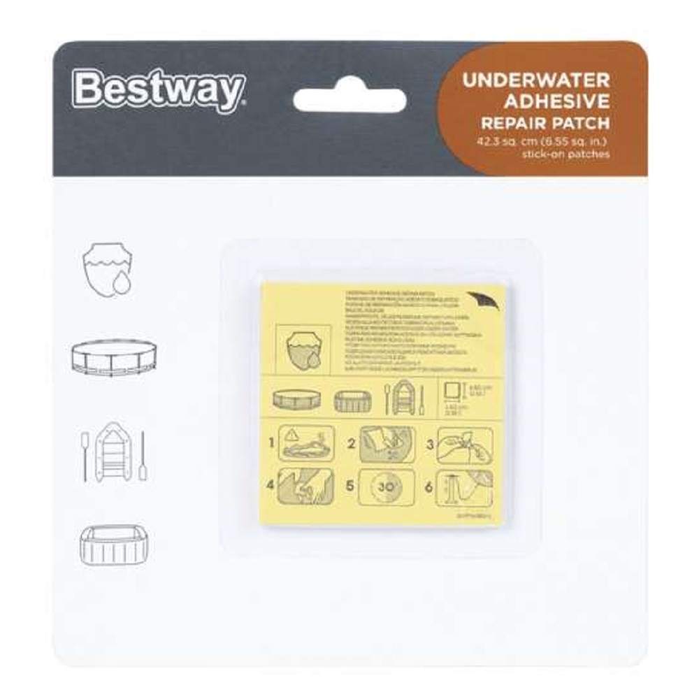 10 darabos Bestway öntapadós vízalatti javító tapasz készlet – 65 x 65 mm (BB-5296) (3)