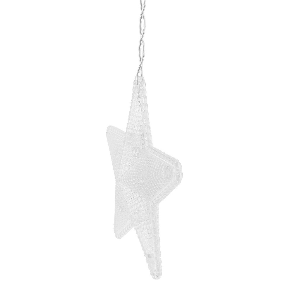 136 LED-es karácsonyi fényfüggöny csillagokkal kül-, és beltérre – 2 x 1 m, hideg fehér (BB-19740) (11)