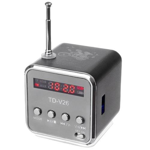 Hordozható, vezeték nélküli mini hangszóró FM rádióval, Bluetooth funkcióval – 5 x 5 x 5 cm, fekete (BB-12274) (14)