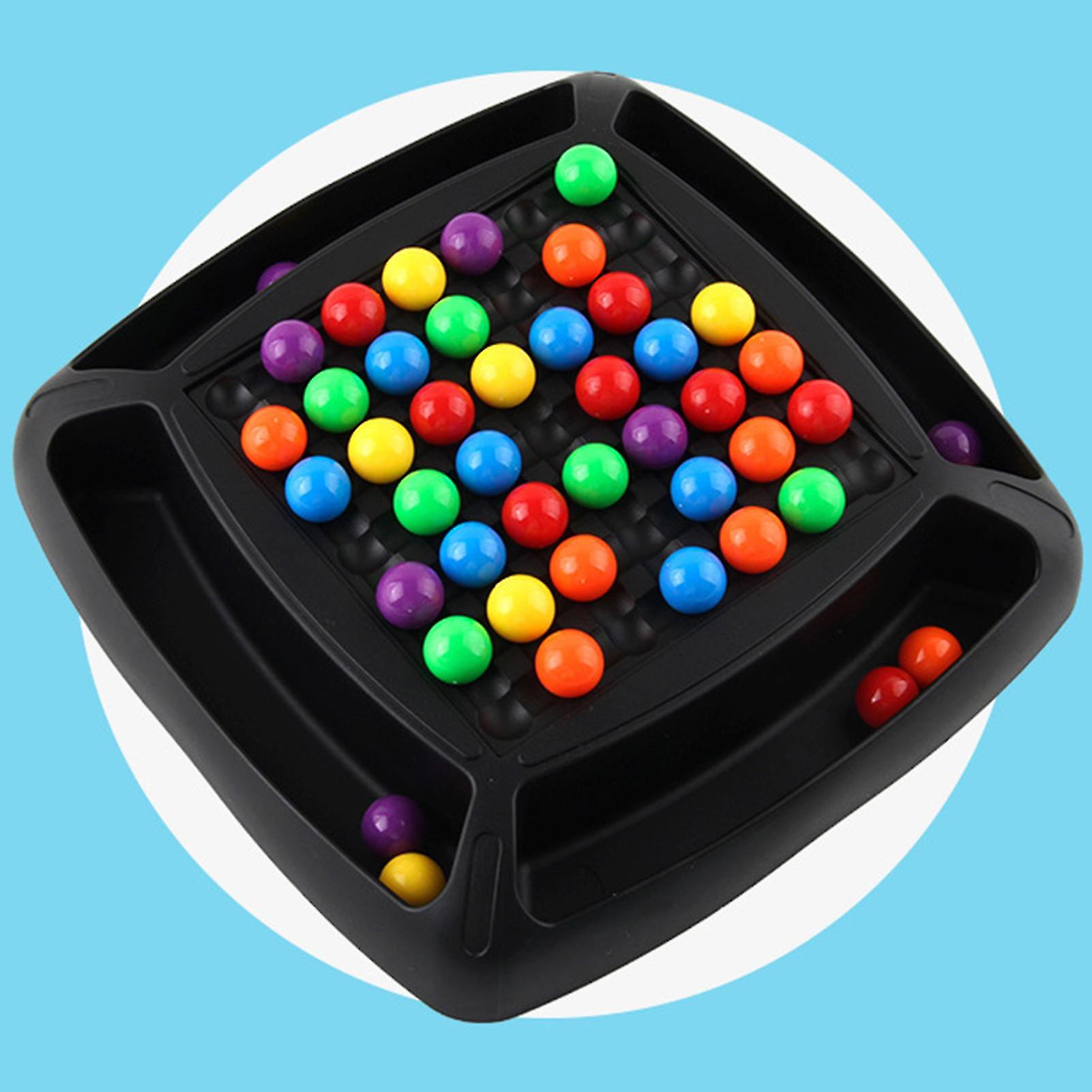 Készségfejlesztő, logikai mágikus szivárványgyöngy társasjáték gyerekeknek – 120 darab színes golyóval (BBJ) (3)