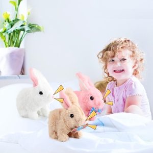 Sétáló, elemes bébi nyuszi puha plüss borítással és aranyos hanggal (BBJ) (BBLPJ) - Image 5