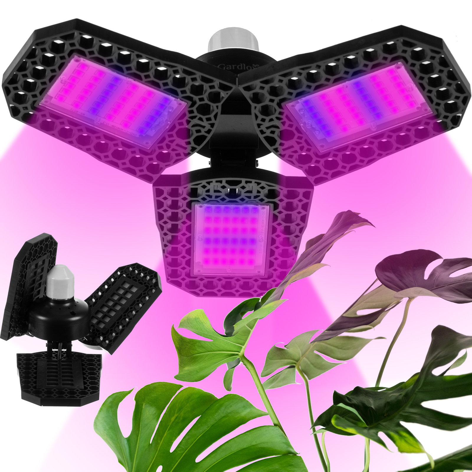 108 LED-es növény nevelő lámpa – állítható dőlésszöggel, 2 világítási móddal (BB-20440) (6)