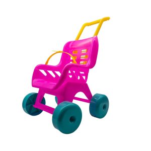 Műanyag játék sport babakocsi biztonsági övvel - járássegítő játék és baba kiegészítő kislányoknak vidám színekben - 42 x 49 x 29 cm (BBJ) - Image 6