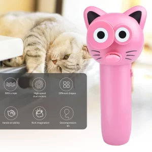 Aranyos, cica mintás lasszó vető macskajáték varázslatos lebegő madzaggal - játssz együtt a cicáddal! (BBJ) - Image 5