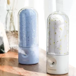 Ultrahangos USB aroma diffúzor csillag mintával - 3in1 aromaterápiás készülék, párásító és nyugtató hatású éjjeli fény (BBJH) - Image 4