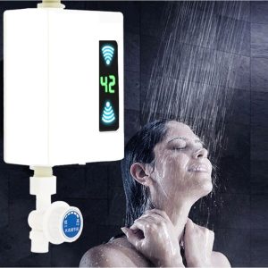 Átfolyós termosztatikus vízmelegítő 1,5 méter hosszú gégecsővel és zuhanyfejjel - 3500 W (BBV) - Image 7