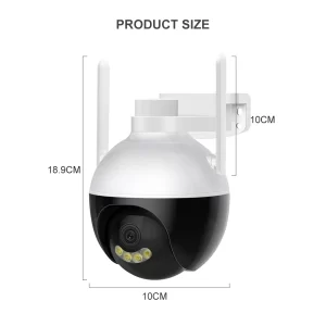 4k ultra HD WIFI IP térfigyelő kamera - 360°-ban forgatható, IP66 időjárásálló - 5x zoom, humán detektor (BBV) - Image 5