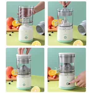 USB elektromos citrus- és gyümölcsfacsaró - nagy kapacitású gyümölcslé készítő - 0,6 L (BBV) (BBA) - Image 8