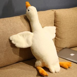 Aranyos plüss liba - pihe-puha tapintású, fehér játék liba - 70 cm (BBE) (BBJ) - Image 10