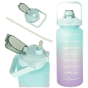 Háromrészes Havita motivációs kulacs szett, kék-sárga színkombinációban, 2L, 900 ml és 300 ml méretű palackokkal - Image 4