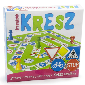 Kresz tanuló társasjáték - oktató játék dobókockával és színes bábukkal (BBMJ) - Image 3