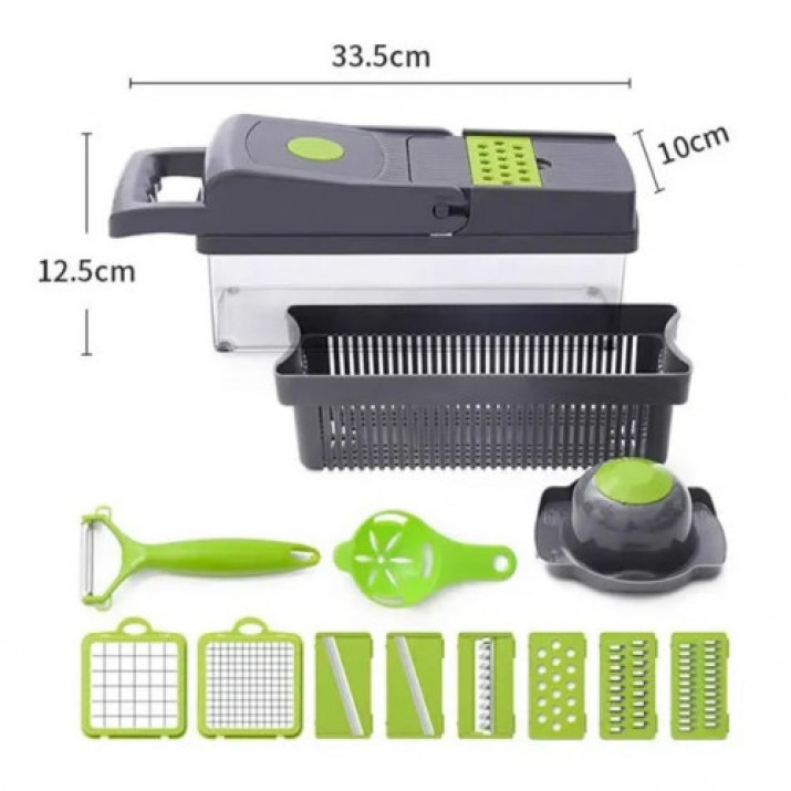 14 Funkciós Multifunkciós Aprító – minden vágási, szeletelési és aprítási igényt kielégít 8 cserélhető pengével 3