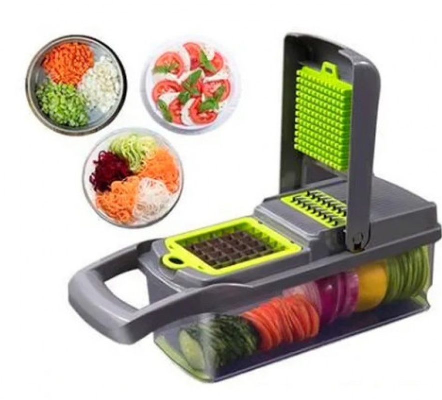 14 Funkciós Multifunkciós Aprító – minden vágási, szeletelési és aprítási igényt kielégít 8 cserélhető pengével