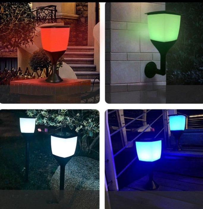 Napelemes RGB LED kerti lámpa 3 az 6