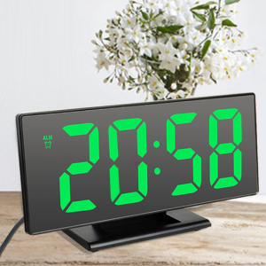 Tükör kijelzős LED digitális ébresztőóra hőmérséklet figyelő funkcióval (BBV) - Image 5