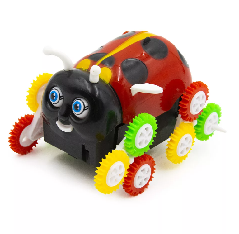 Bájos és szórakoztató katicabogár mintás pörgő forgó billencs kisautó 77