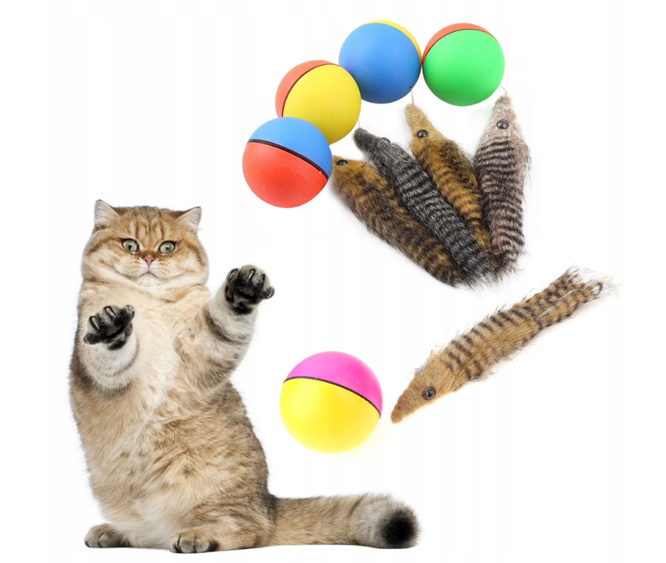 Bolyhos menyét – guruló, mozgó labda – lenyűgöző és szórakoztató játék macskáknak és kutyáknak 14