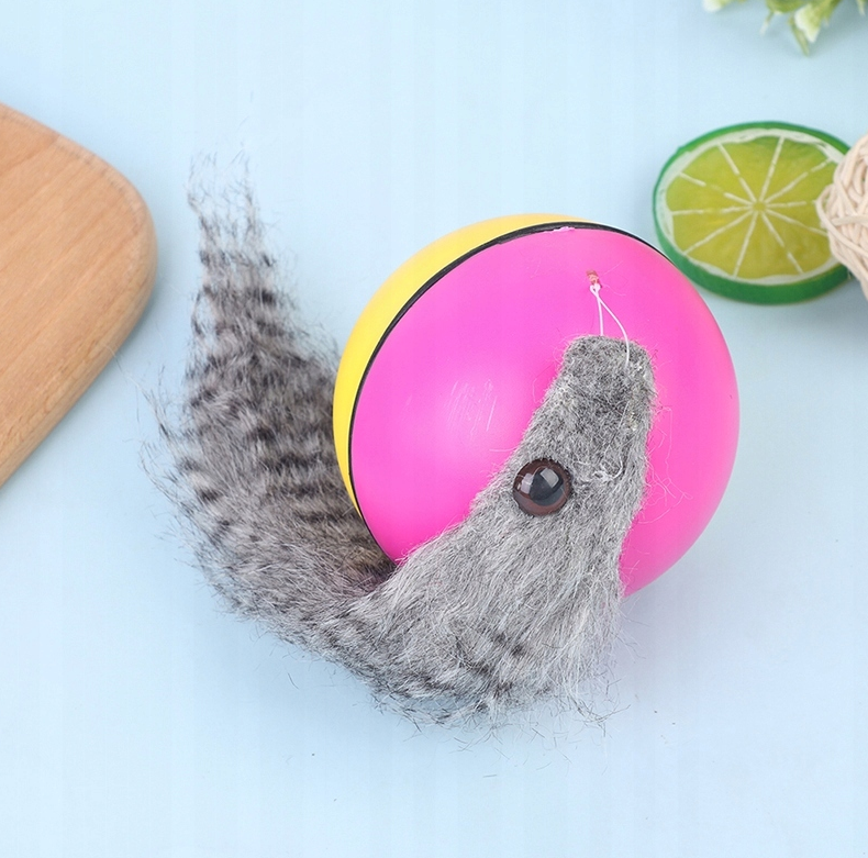 Bolyhos menyét – guruló, mozgó labda – lenyűgöző és szórakoztató játék macskáknak és kutyáknak 8