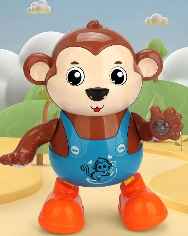 Interaktív szórakoztató éneklő, világító és táncoló majmocska gyerekeknek