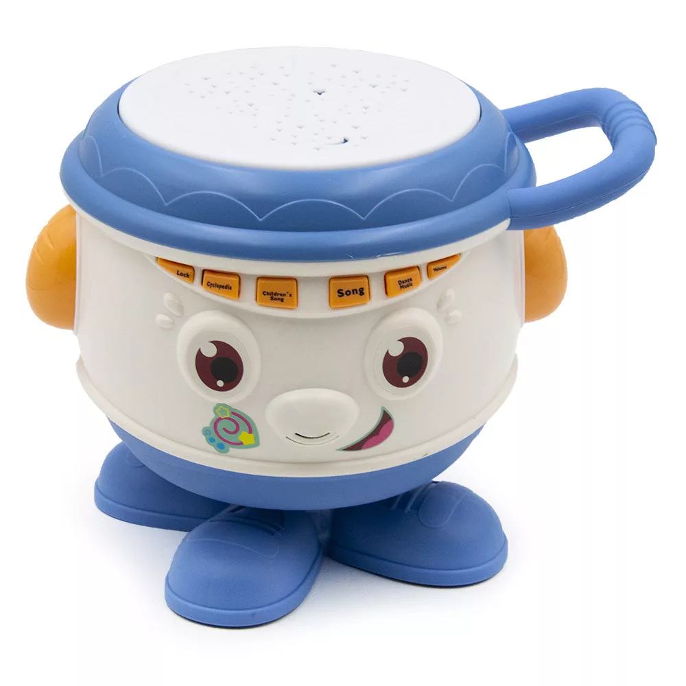 Interaktív zenélő, világító dob – fejlesztőjáték babák számára