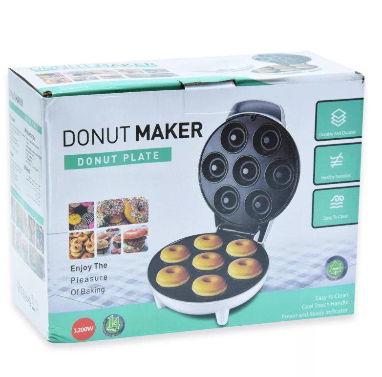Tapadásmentes, elektromos fánkkészítő – mini kerek gömbgyűrűs fánkkészítő gép 7 db fánkhoz 4