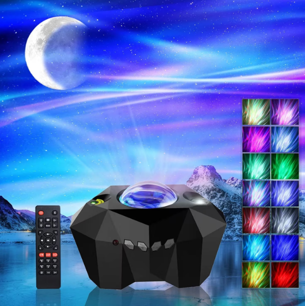 Távirányítós GALAXIS holdfény projector Bluetooth hangszóróval – varázsolja otthonába az éjszakai égboltot! 3