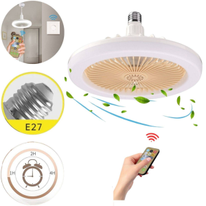 E27 LED mennyezeti hűtőventilátor lámpa - 3 sebességes, távirányítóval szabályozható (THM) - Image 11