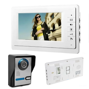 Vezetékes 7″színes kijelzős otthoni kaputelefon rendszer HD kamera, LCD képernyő, videó és hang (BBV) - Image 11
