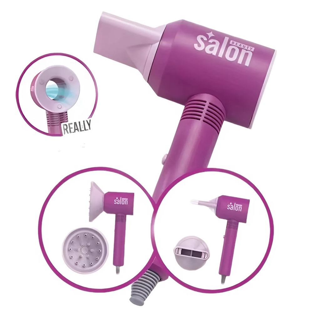 Kreatív fodrász készlet gyerekeknek – játék hajszárító, fésűk és ollók a fantáziadús frizurákhoz (BBJ) 5