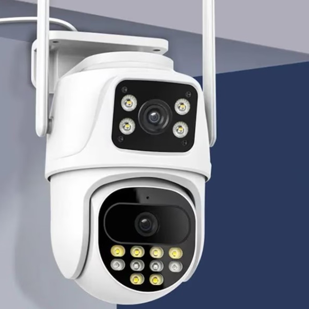 Kültéri WIFI PTZ térmegfigyelő kamera – kétlencsés 8MP, AI emberészlelés, éjszakai látás, kétirányú hang, IP66 vízállóság, 64 GB-os kártyával (BBD) 1