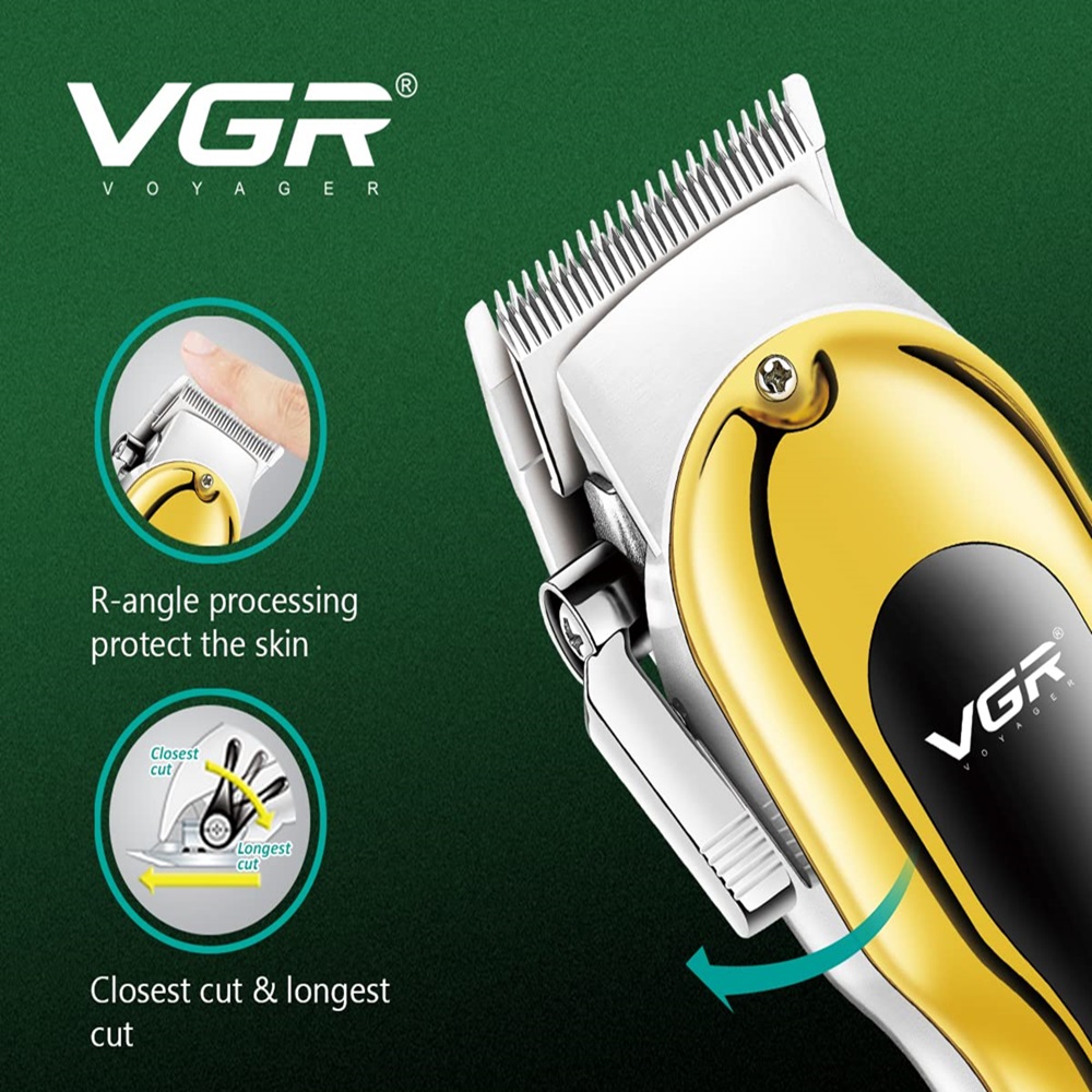VGR V-680 Professzionális Haj- és Szakállvágó Szett, 3 Különböző Cserélhető Vágófejjel 3